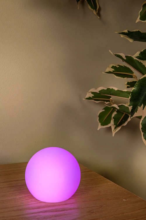 Lucide PINO - wiederaufladbare Tischlampe Innen/Außen - Akku/Batterie - LED Dim. - CCT - 1x1W 2700K/6500K - IP65 - Rgb - Weiß | Essential - Atmosphäre 4